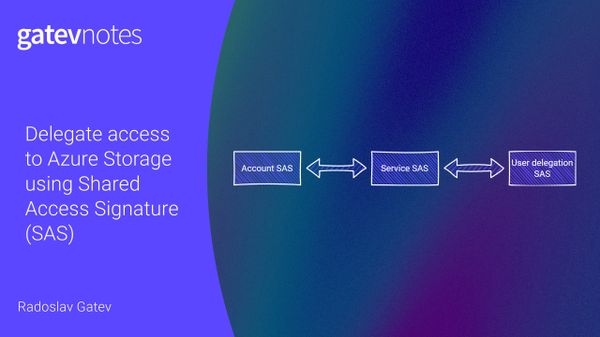 Delegate access to Azure Storage using Shared Access Signature (SAS)